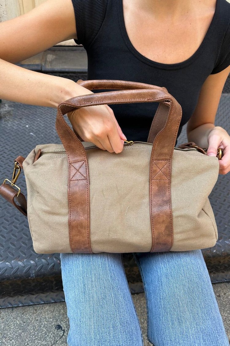 Sacs Brandy Melville Mini Duffle Marron | MFT-34618407